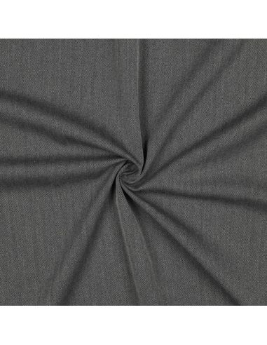 Feiner Stretch-Zickzackstoff - Grau