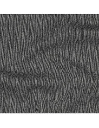 Feiner Stretch-Zickzackstoff - Grau