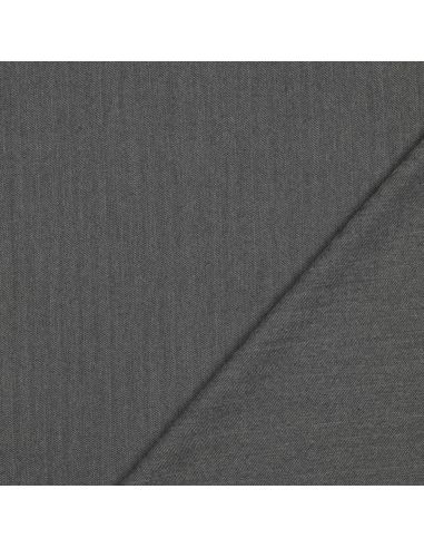 Feiner Stretch-Zickzackstoff - Grau