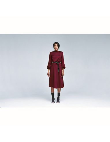 Mikrosatin-Stoff mit Seidentouch - Bordeaux