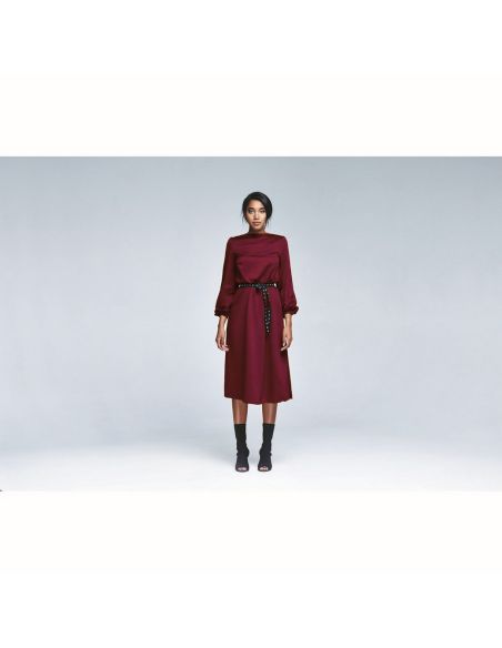 Mikrosatin-Stoff mit Seidentouch - Bordeaux