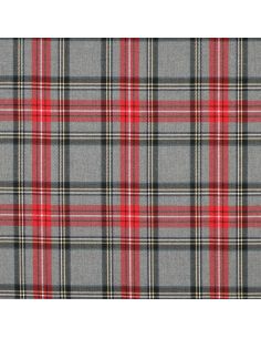 Schottisches Tartan-Gewebe - Rot und Grau 2