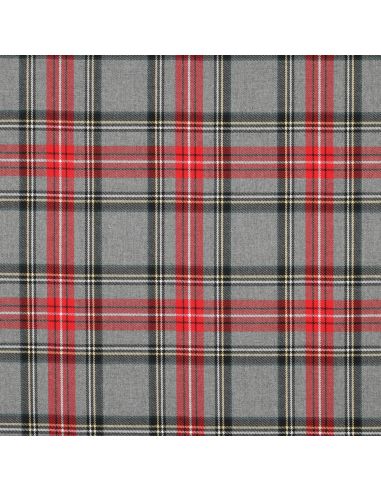 Schottisches Tartan-Gewebe - Rot und Grau