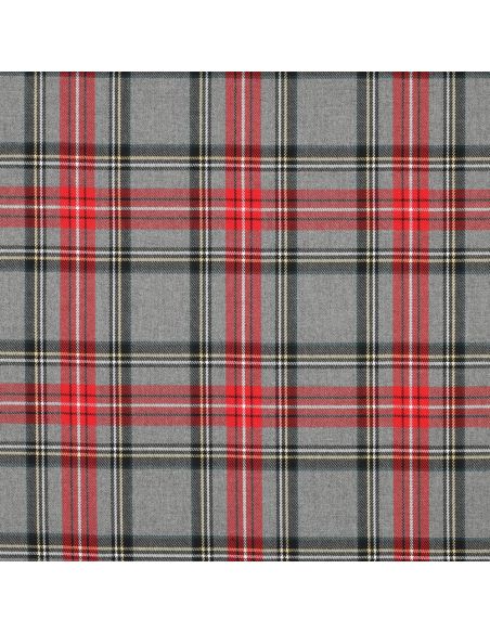 Schottisches Tartan-Gewebe - Rot und Grau
