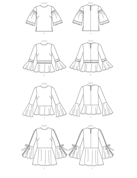 Oberteil-Schnittmuster - Butterick 6592