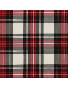 Schottisches Tartan-Gewebe - Schwarz, Rot, Gelb und Weiß 2