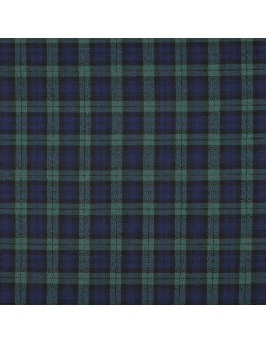 Schottisches Tartan-Gewebe - Schwarz, Blau und Grün
