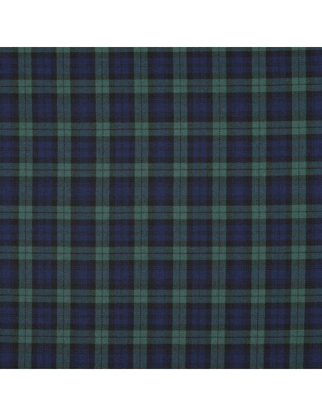 Schottisches Tartan-Gewebe - Schwarz, Blau und Grün