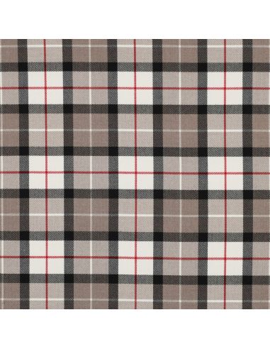 Schottische Tartan-Stoffe - Taupe und Schwarz