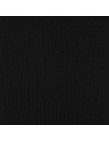 Rippenstrick-Jersey-Stoff - Schwarz