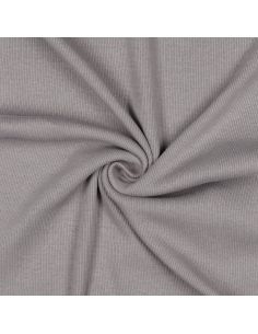Rippstrick-Jersey-Stoff - Grau