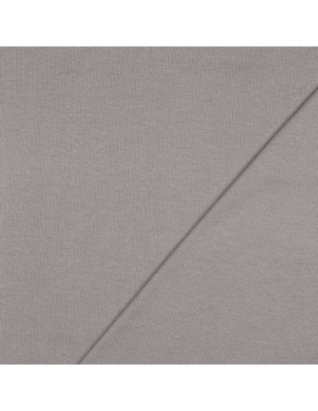 Rippstrick-Jersey-Stoff - Grau