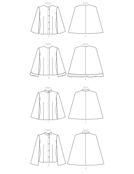 Umhangschnittmuster - Butterick 6603