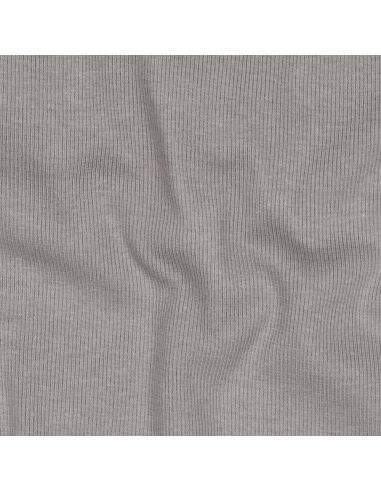 Rippstrick-Jersey-Stoff - Grau
