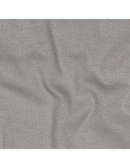 Rippstrick-Jersey-Stoff - Grau