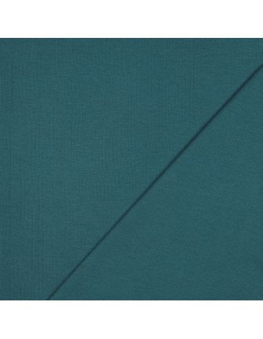 Rippenstrick-Jersey-Stoff - Petrolblau