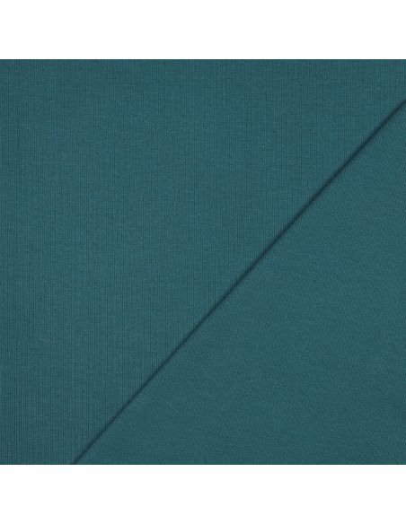 Rippenstrick-Jersey-Stoff - Petrolblau