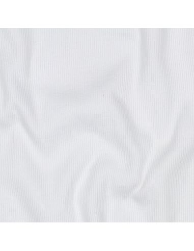 Rippenstrick-Jersey-Stoff - Weiß