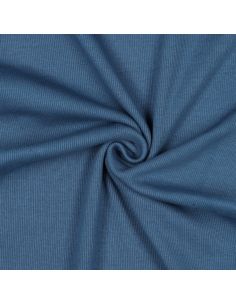 Rippenstrick-Jersey-Stoff - Jeansblau