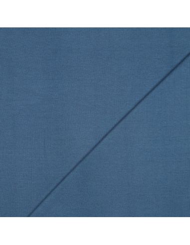 Rippenstrick-Jersey-Stoff - Jeansblau