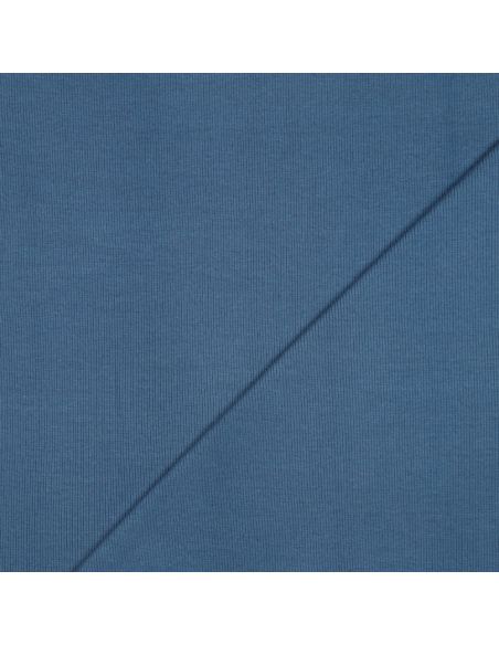 Rippenstrick-Jersey-Stoff - Jeansblau