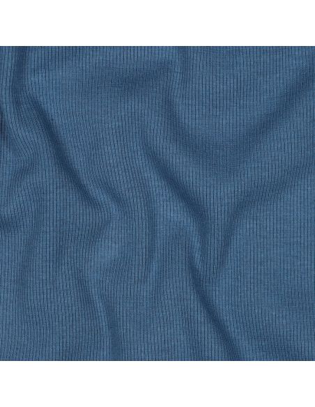 Rippenstrick-Jersey-Stoff - Jeansblau