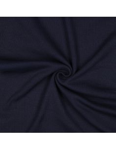 Rippenstrick-Jersey-Stoff - Marineblau