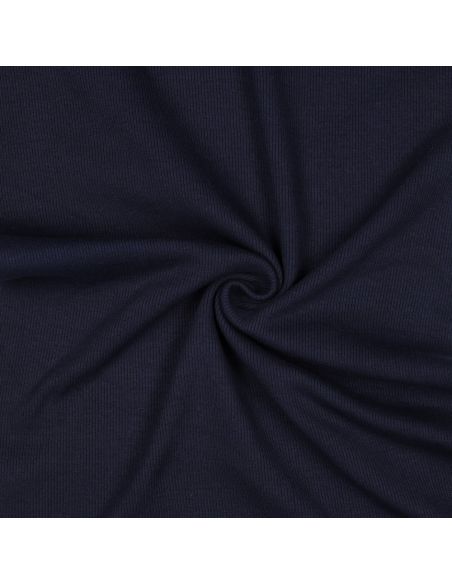 Rippenstrick-Jersey-Stoff - Marineblau