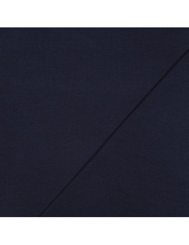 Rippenstrick-Jersey-Stoff - Marineblau