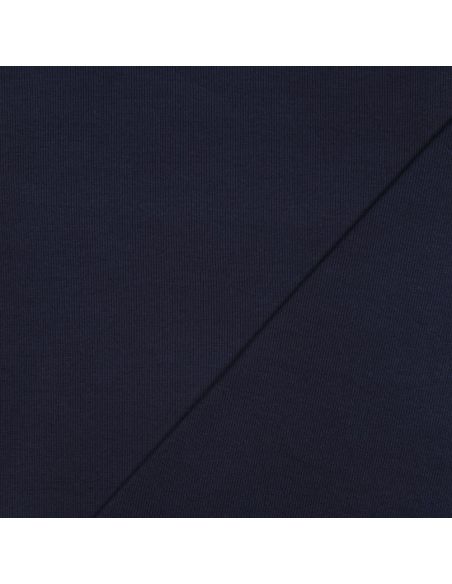 Rippenstrick-Jersey-Stoff - Marineblau