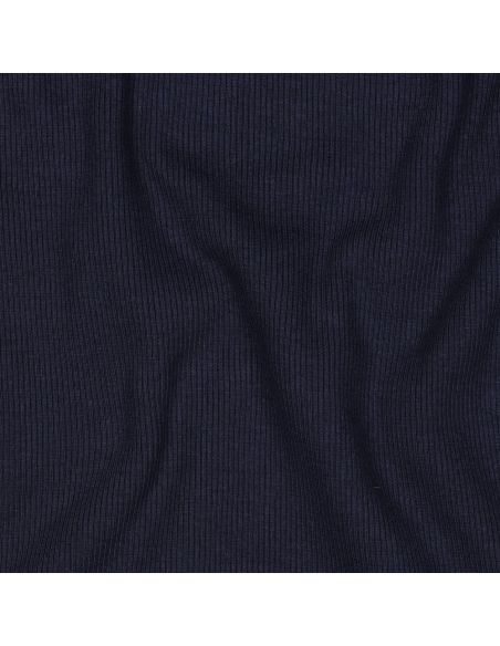 Rippenstrick-Jersey-Stoff - Marineblau