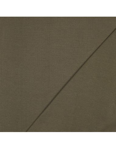 Rippenstrick-Jersey-Stoff - Khaki