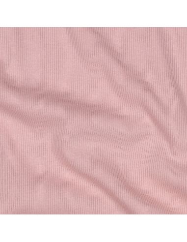 Rippenstrick-Jersey-Stoff - Blush