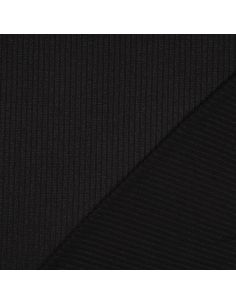 Geripptes Strickgewebe mit Lurex - Schwarz Silber 2