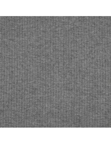 Rippenstrick-Lurex-Stoff - Silbergrau