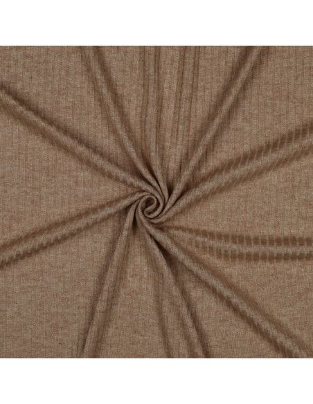 Rippenstrick Lurex Gewebestrick - Goldbeige