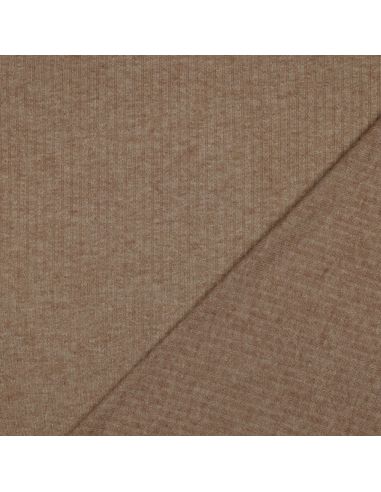 Rippenstrick Lurex Gewebestrick - Goldbeige