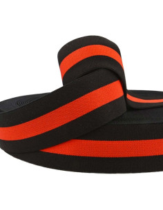 Schwarzer und roter gestreifter Fantasie-Gummiband 40 mm