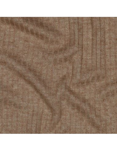 Rippenstrick Lurex Gewebestrick - Goldbeige