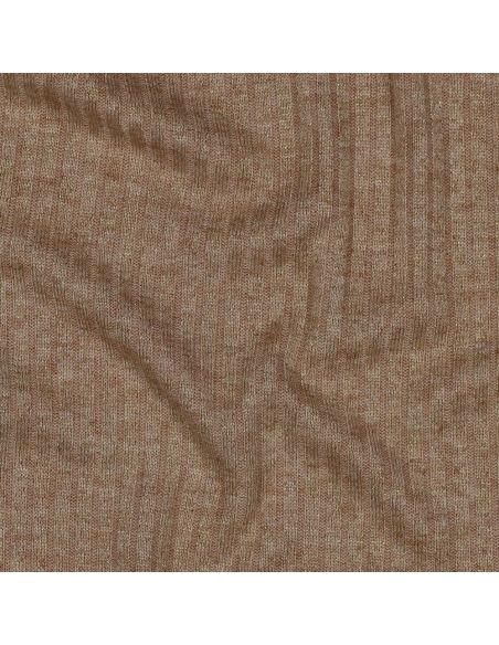Rippenstrick Lurex Gewebestrick - Goldbeige