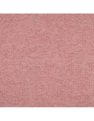 Geripptes Strickgewebe mit Lurex - Roségold