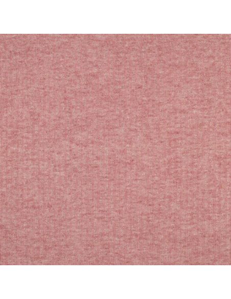 Geripptes Strickgewebe mit Lurex - Roségold