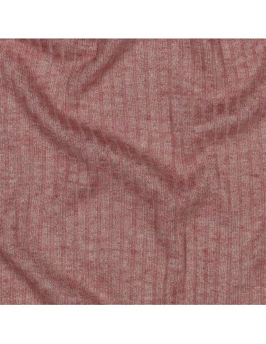 Geripptes Strickgewebe mit Lurex - Roségold