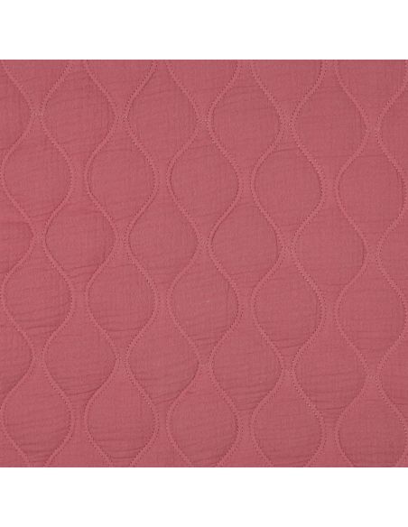 Steppstoff aus Doppelgaze - Himbeere
