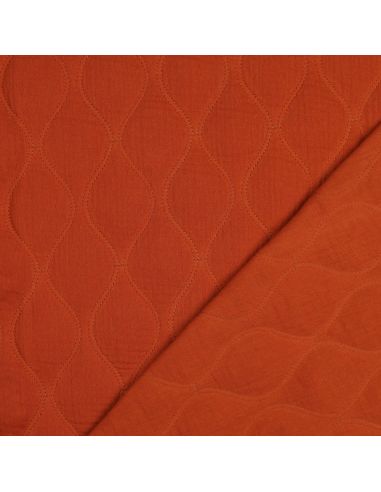 Steppstoff aus Double Gauze - Rostfarben