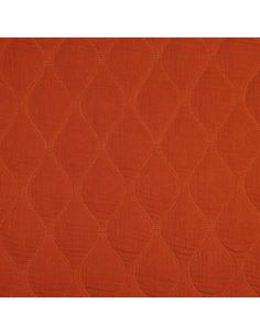 Steppstoff aus Double Gauze - Rostfarben 2