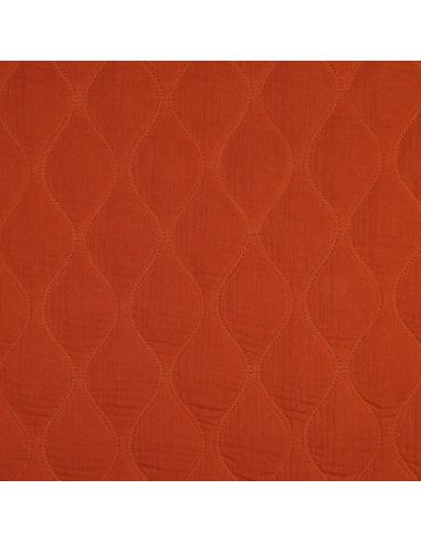 Steppstoff aus Double Gauze - Rostfarben
