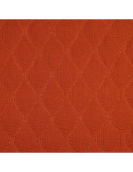 Steppstoff aus Double Gauze - Rostfarben
