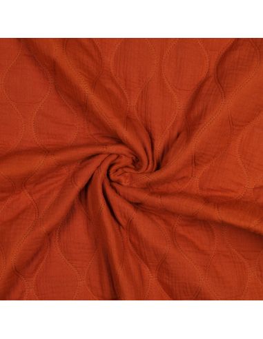Steppstoff aus Double Gauze - Rostfarben