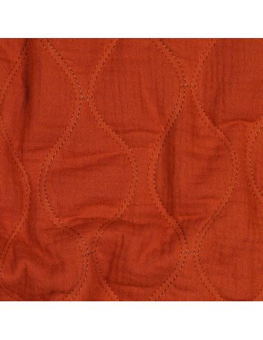 Steppstoff aus Double Gauze - Rostfarben